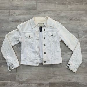 vintage calvin klein white denim jacket
